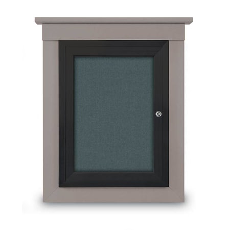 United Visual Products Sliding Glass Enclosed Letterboard, 60"x3, UV9006ACS-BLACK-BLACK UV9006ACS-BLACK-BLACK